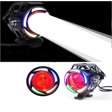 Motosiklet Sis Farı Drs U7 Led Mercekli Angel Far Takım
